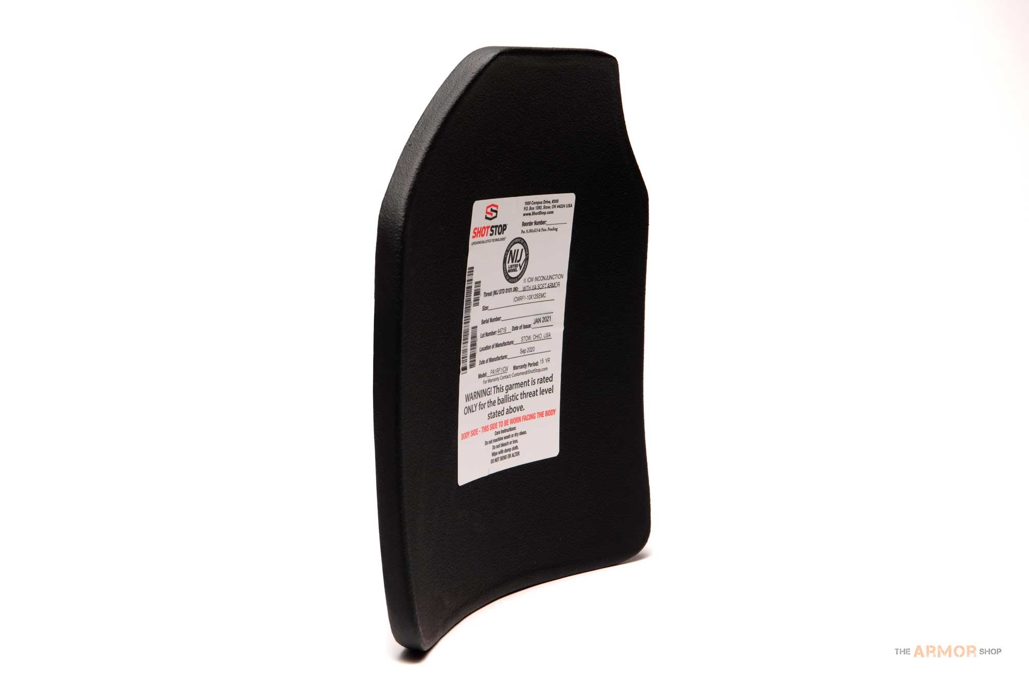 ShotStop Duritium® III ICW Sapi (Back) Plate