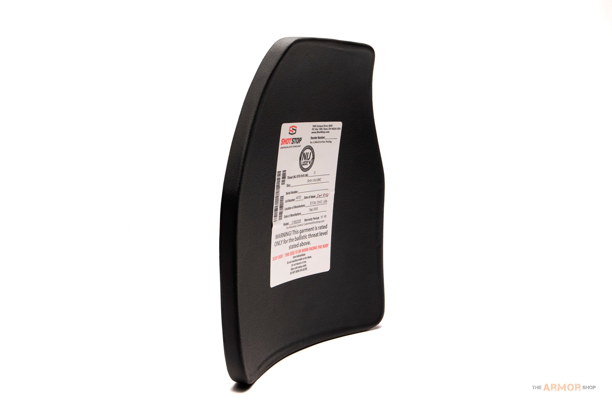 ShotStop Duritium® III+PA Shooter (Front) Plate
