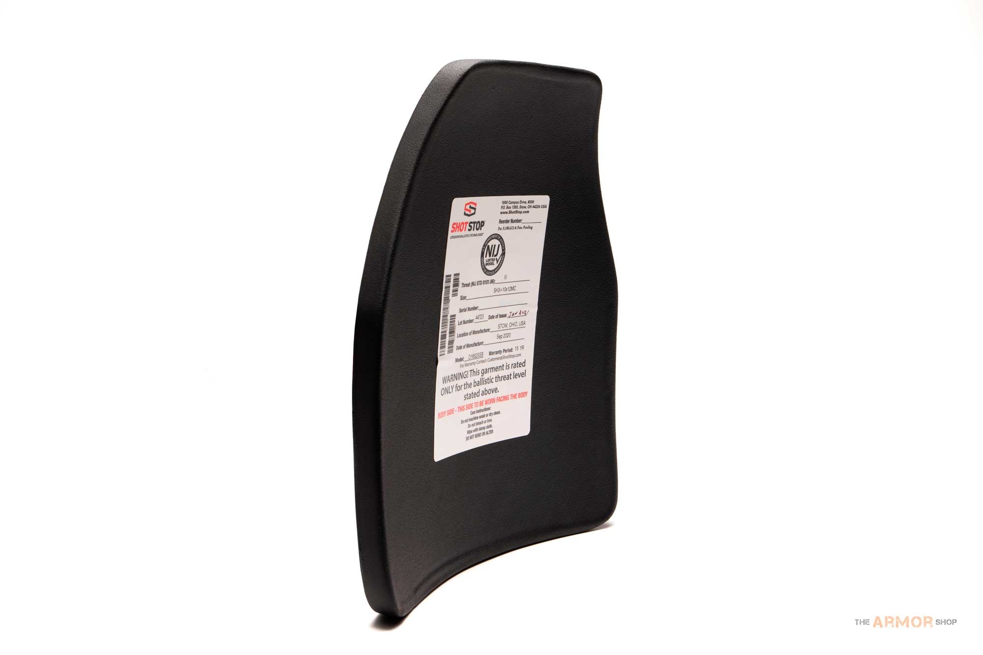ShotStop Duritium® III+PA Sapi (Back) Plate