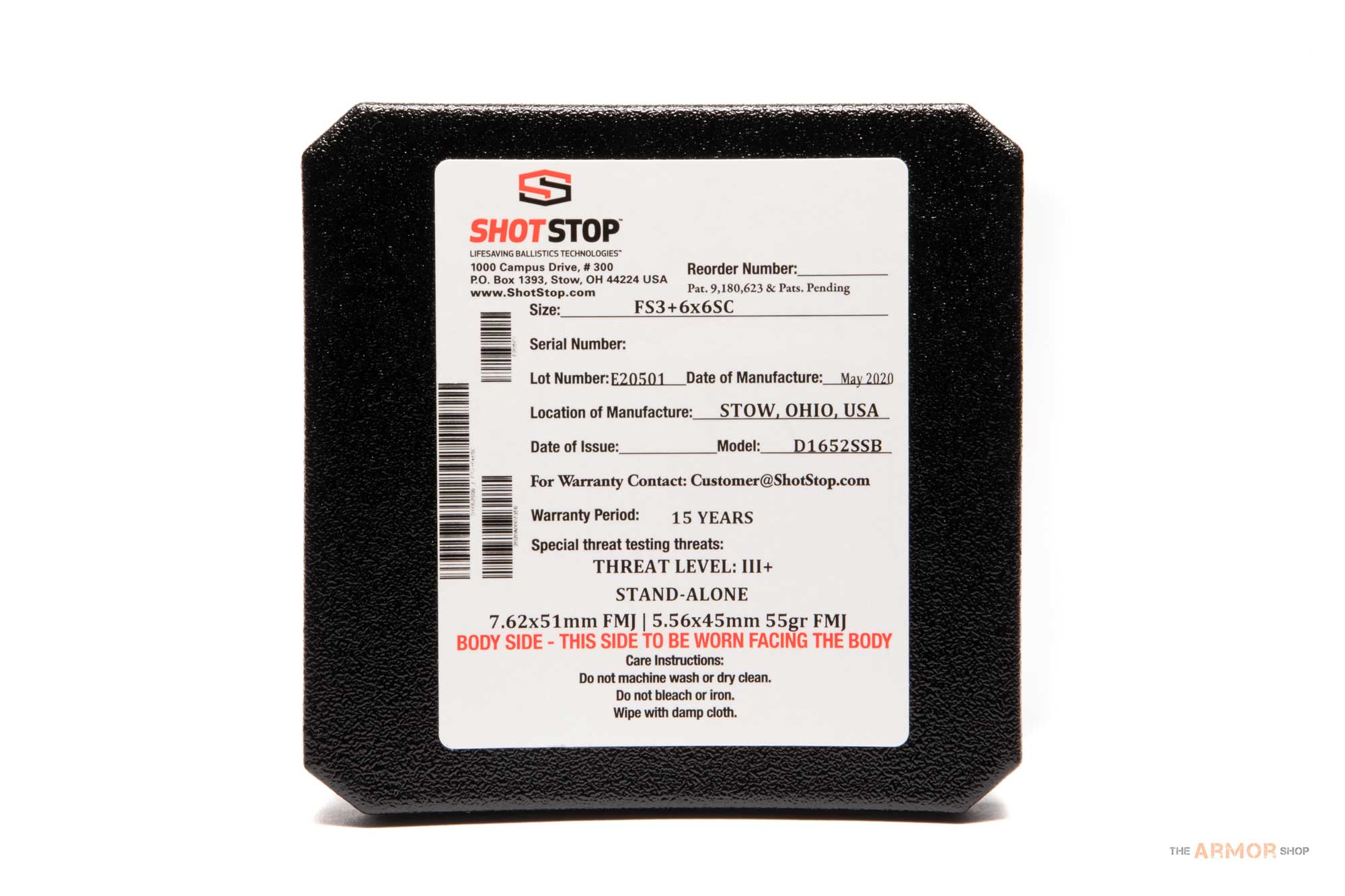 ShotStop Duritium® III+PA Side Plate