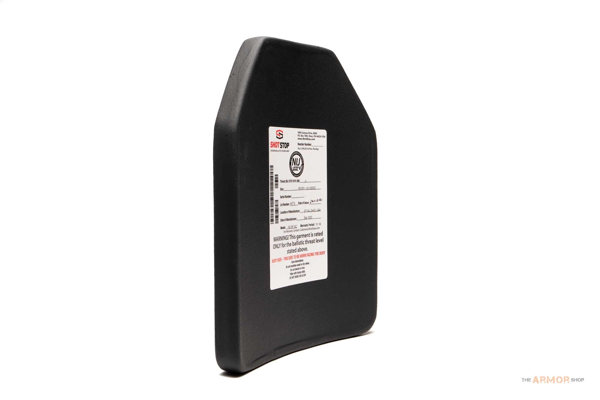 ShotStop Duritium® III+PS Sapi (Back) Plate