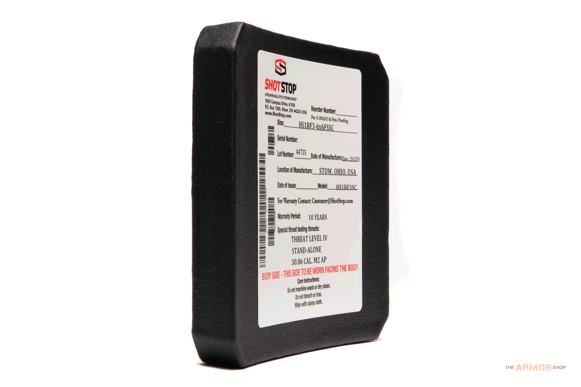 ShotStop Duritium® IV+HS Side Plate